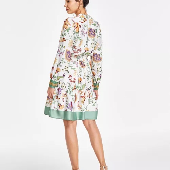 Anne Klein floral print fit & flare dress - Picture 3 of 10